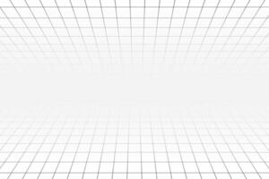 Horizontal infinity perspective grids top and bottom. Tile floor and ceiling texture. Checkered plane pattern. Squared surface. Geometric design. Mesh background. vector