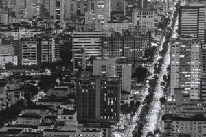 noche Disparo de el horizonte de santos, sp, Brasil. abril 3 2024. foto