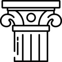 Ancient Pillar outline illustration vector