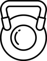 Kettlebell outline illustration vector
