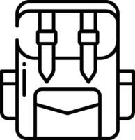 back pack outline illustration vector