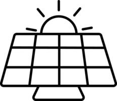 Solar power outline illustration vector