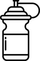 Water Bottle outline illustration vector