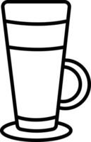 Latte Macchiato outline illustration vector