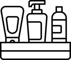 Shampoo outline illustration vector