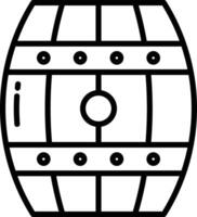 barrel outline illustration vector