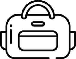 Gym Bag outline illustration vector