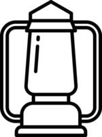 Lantern outline illustration vector