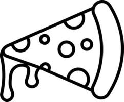 Pizza outline illustration vector
