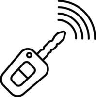 Wireless key outline illustration vector