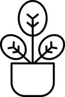 Plant outline illustration vector