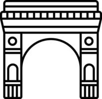 India Gate outline illustration vector
