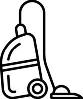 Vacuum cleaner outline illustrations vector