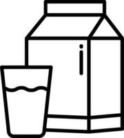 Milk outline illustration vector