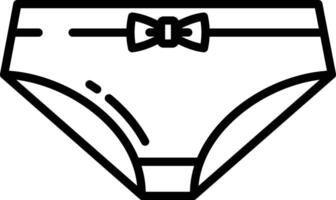 Panties outline illustration vector