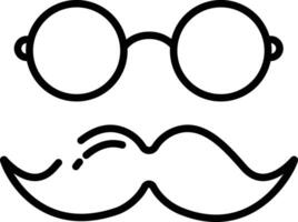 mustache outline illustration vector