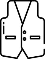 Vest outline illustration vector