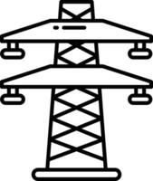 Power Line outline illustration vector