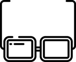 eyeglass outline illustration vector