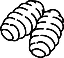 Gnocchi dumpling outline illustration vector