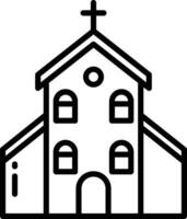 Church outline illustration vector