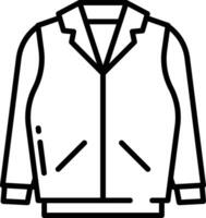 Leather Jacket outline illustration vector
