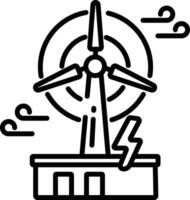 wind energy outline illustration vector