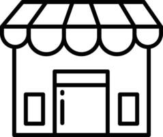 Shop outline illustration vector