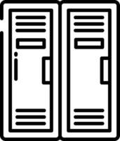 Lockers outline illustration vector