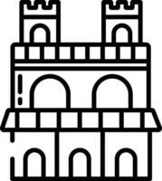 Notre Dame. outline illustration vector