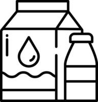 Milk outline illustration vector