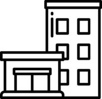 Hotel outline illustration vector