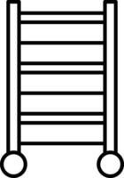 shelf stroller rack outline illustration vector