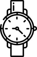 Watch outline illustration vector