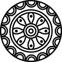 Mandala outline illustration vector