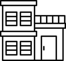 House outline illustration vector