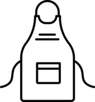 Apron outline illustration vector