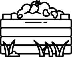 composting outline illustration vector