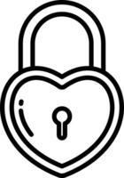 Lock outline illustration vector