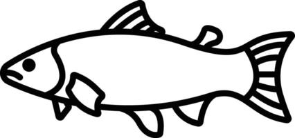 Salmon Fish outline illustration vector