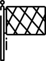 Bavarian fest flag outline illustration vector