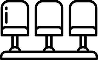 seat outline illustration vector