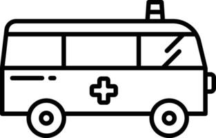 Ambulance outline illustration vector