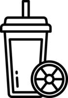 Grapefruit Juice outline illustration vector