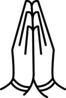 Namaste outline illustration vector