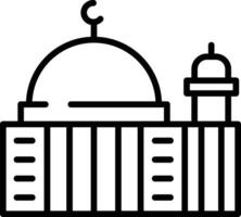 Istiqlal Mosque outline illustration vector
