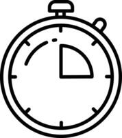 Stopwatch outline illustration vector