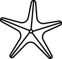 Star Fish outline illustration vector