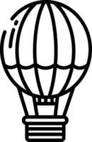 hot air balloon outline illustration vector