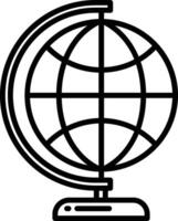 Earth globe outline illustration vector